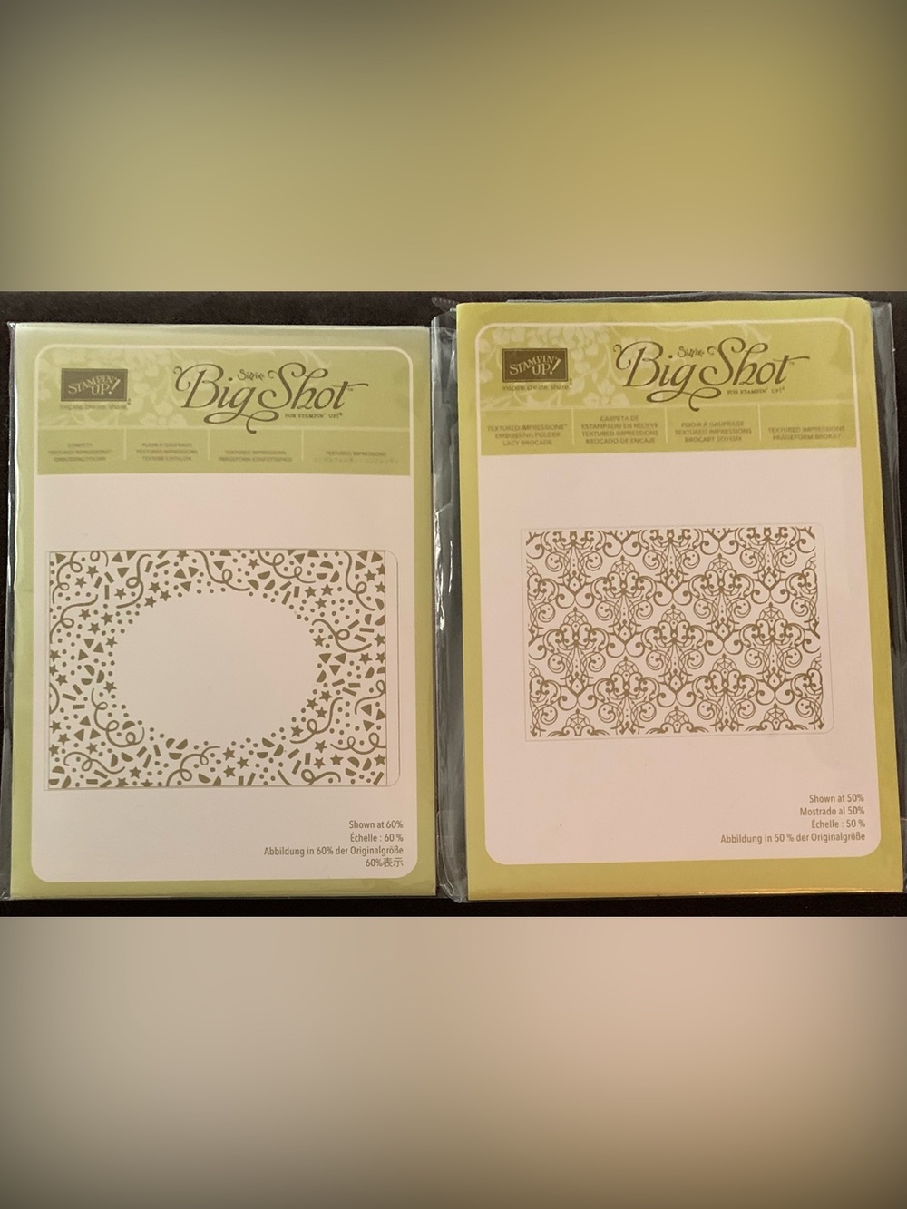 Stampin' Up! Decorative Confetti Frame & Decorative Lattice Embossing Folders